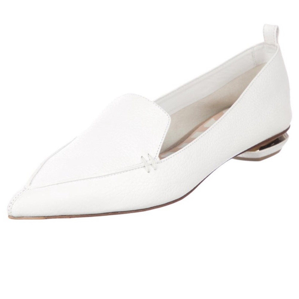 PRISTINE CONDITION BNIB Nicholas Kirkwood Beya White Loafers Leather Flats 41 11 - Picture 3 of 6